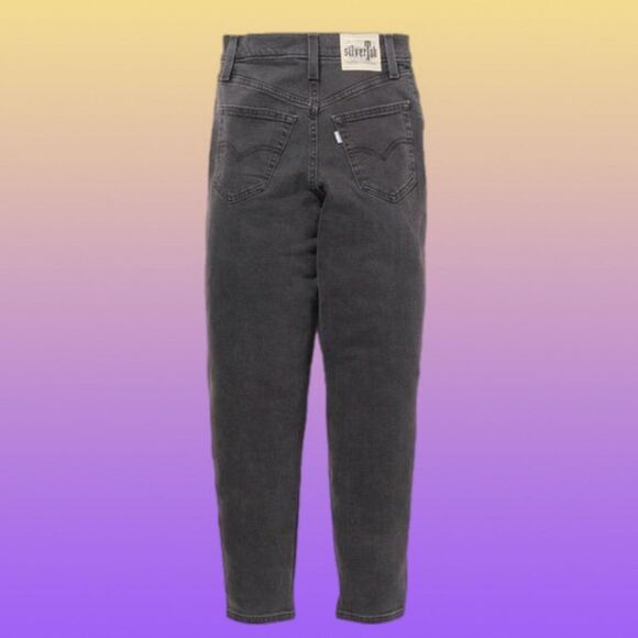 NWT Womens Levi's SilverTab High-Waisted Rise Mom Jeans Black 32 x 27 80s Style - Picture 12 of 12